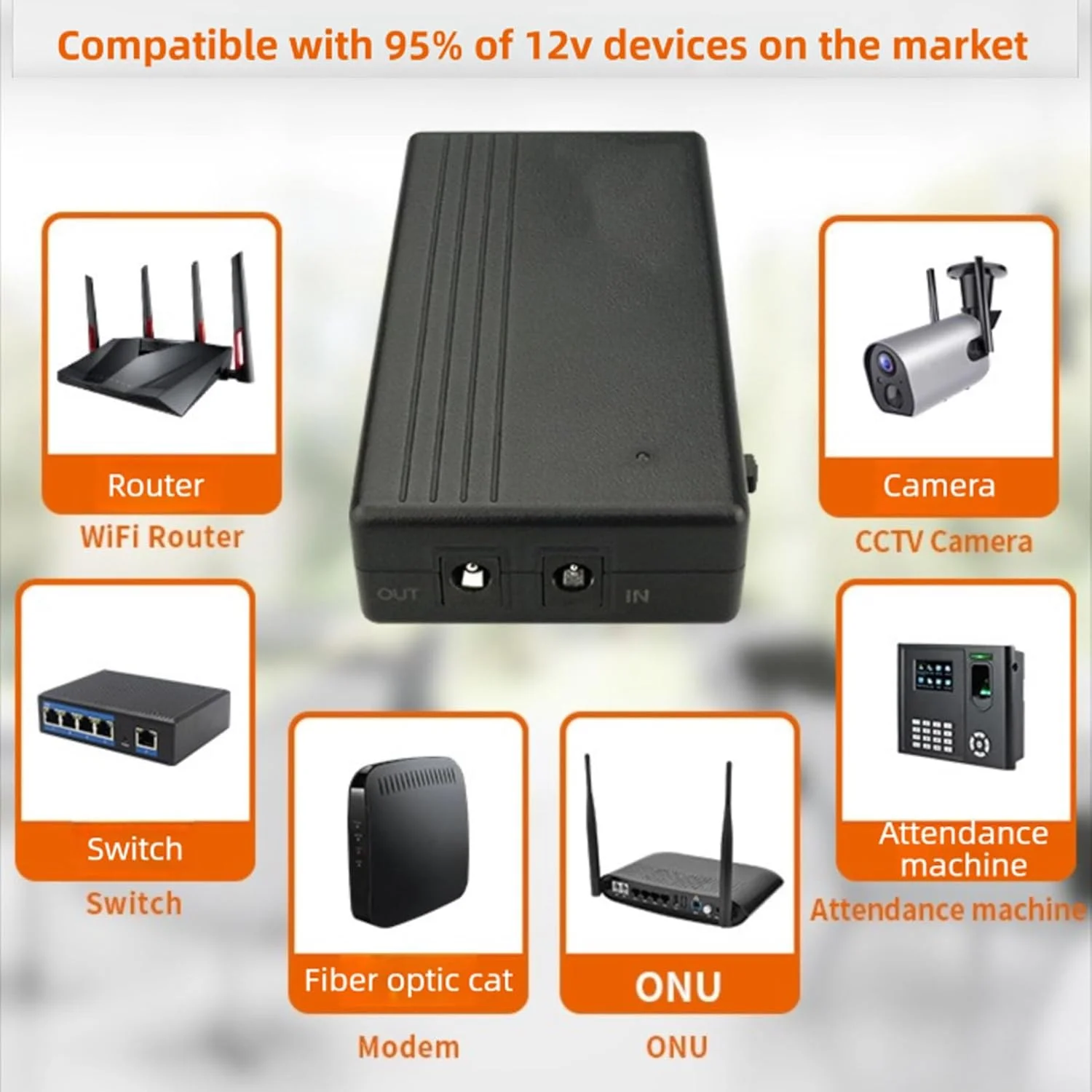 منبع تغذیه اضطراری 7800 MAH برای روتر، مودم، دوربین مداربسته، مناسب برای قطعی برق و شرایط اضطراری