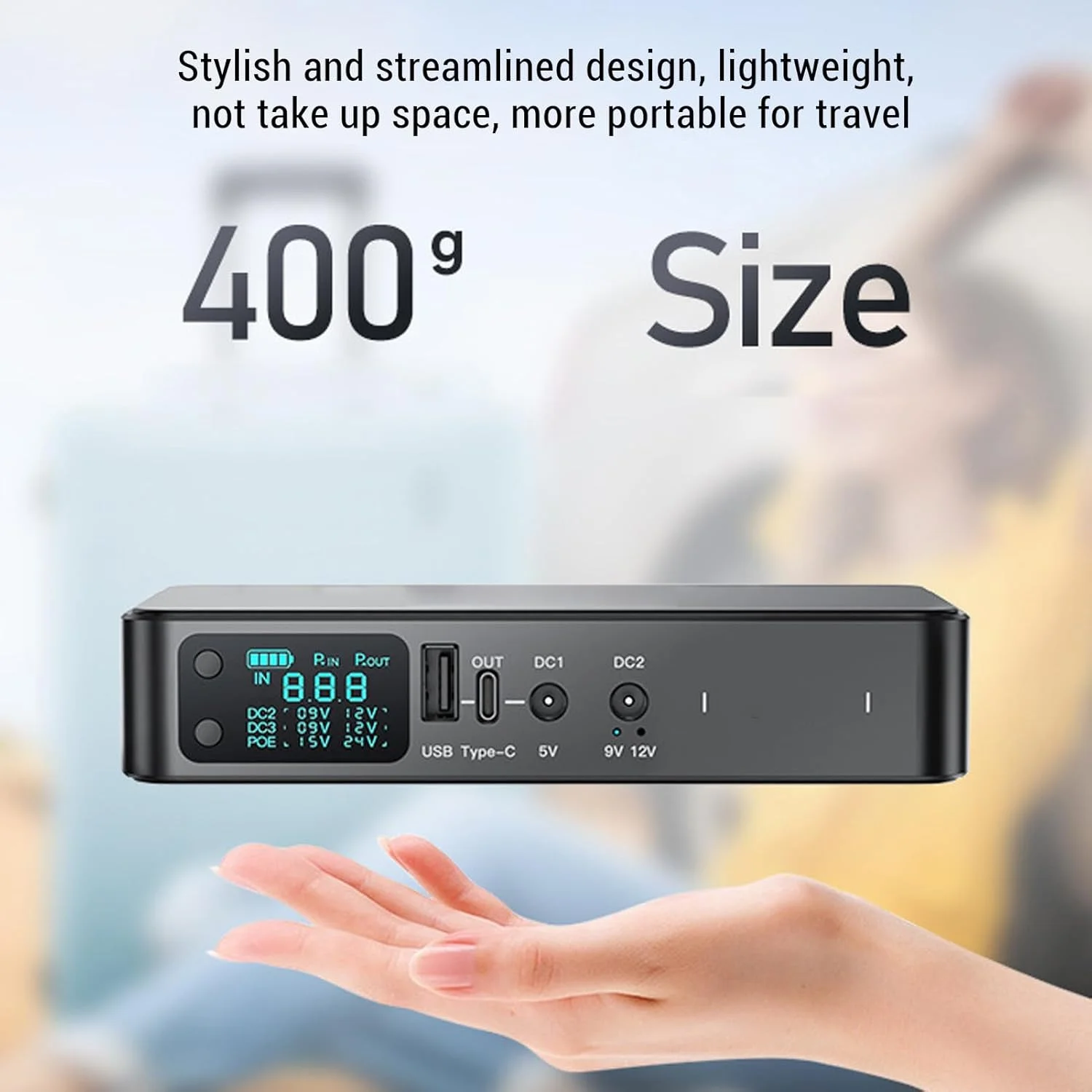 منبع تغذیه اضطراری ۱۸۰۰۰ میلی آمپر ساعتی با نمایشگر دیجیتال برای سیستم های امنیتی منزل