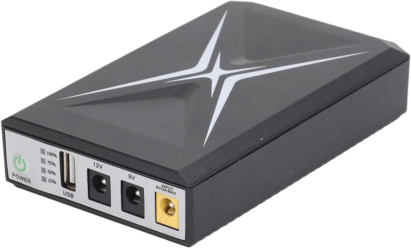 منبع تغذیه پشتیبان باتری مینی UPS با ورودی 9V12V DC و خروجی USB 5V 2A برای روتر، دوربین امنیتی، تلفن هوشمند