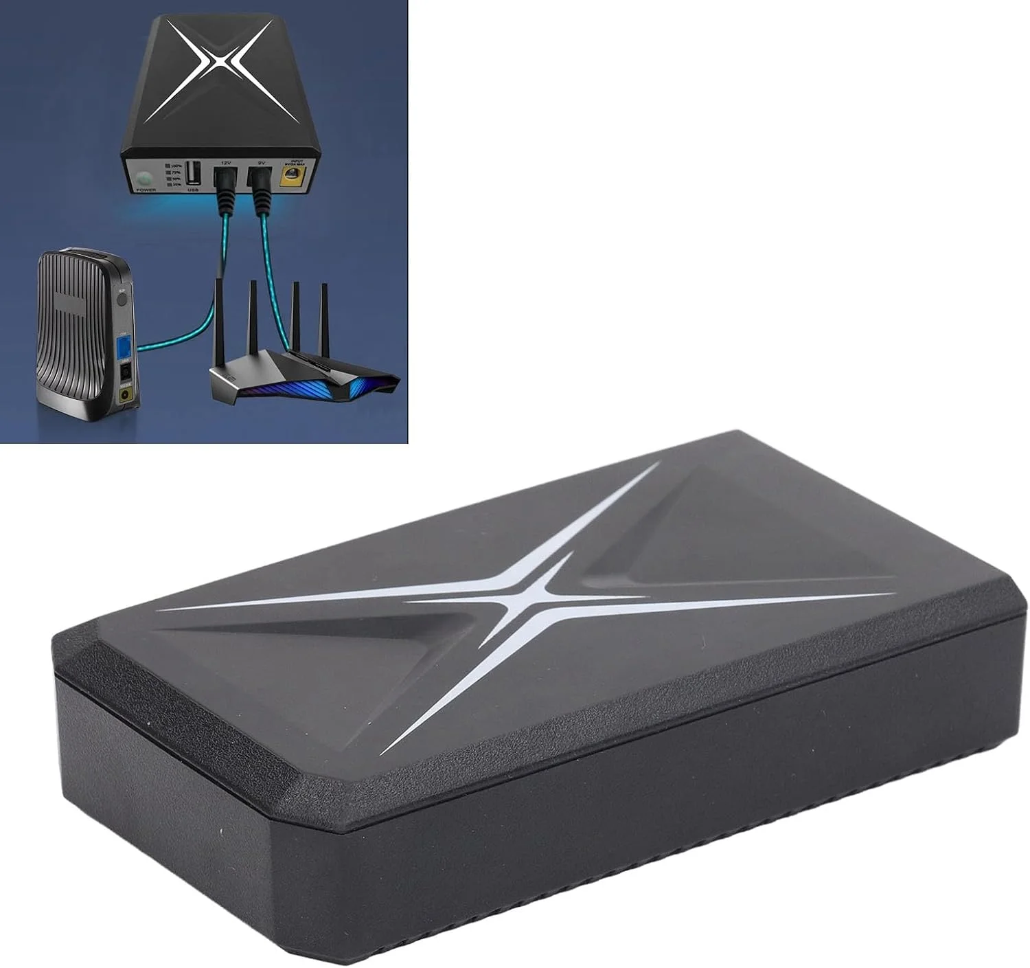 منبع تغذیه پشتیبان باتری مینی UPS با ورودی 9V12V DC و خروجی USB 5V 2A برای روتر، دوربین امنیتی، تلفن هوشمند منبع تغذیه پشتیبان باتری مینی UPS با ورودی 9V12V DC و خروجی USB 5V 2A برای روتر، دوربین امنیتی، تلفن هوشمند