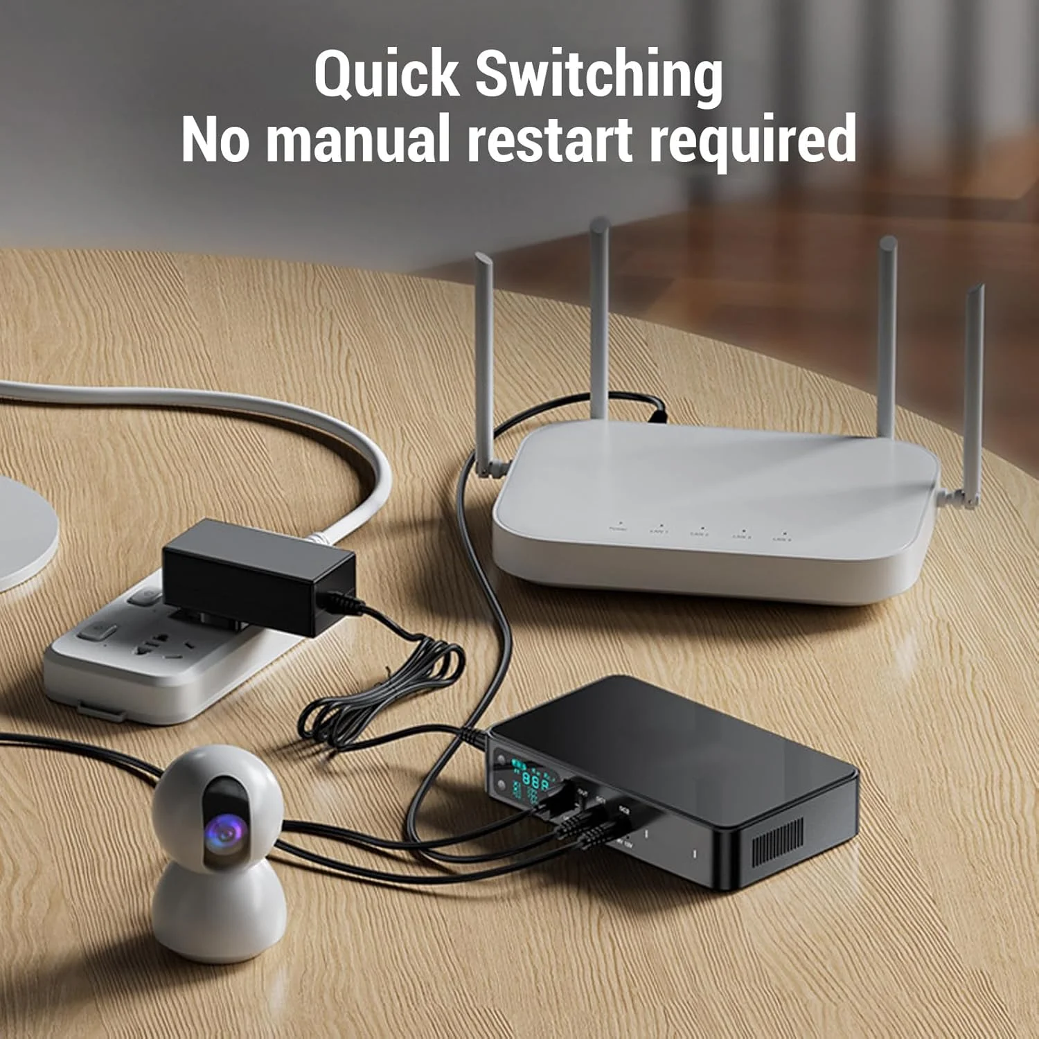 منبع تغذیه اضطراری Marhynchus با خروجی قابل تنظیم USB Type C، ظرفیت 18000mAh برای روتر و دوربین مداربسته، ابعاد 16x9.5x3.2 سانتیمتر