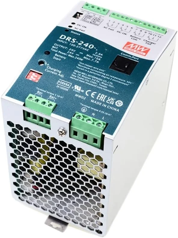 منبع تغذیه مین ویل مدل DRS-240-12، توان 240 وات، 15.4 آمپر
