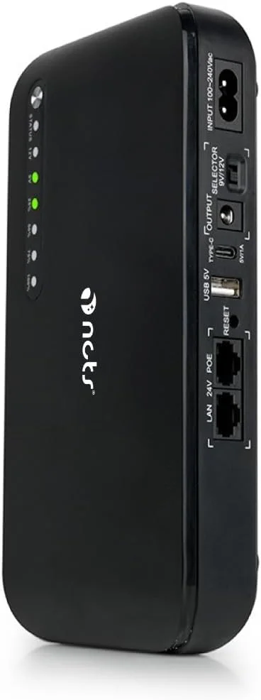 مینی یو پی اس NCTS NU18WP با پورت POE | ظرفیت 20000mAh | ولتاژ انتخابی 9V/12V | منبع تغذیه 18 واتی UPS | پاور باک چند منظوره / GTIN 6295151550434