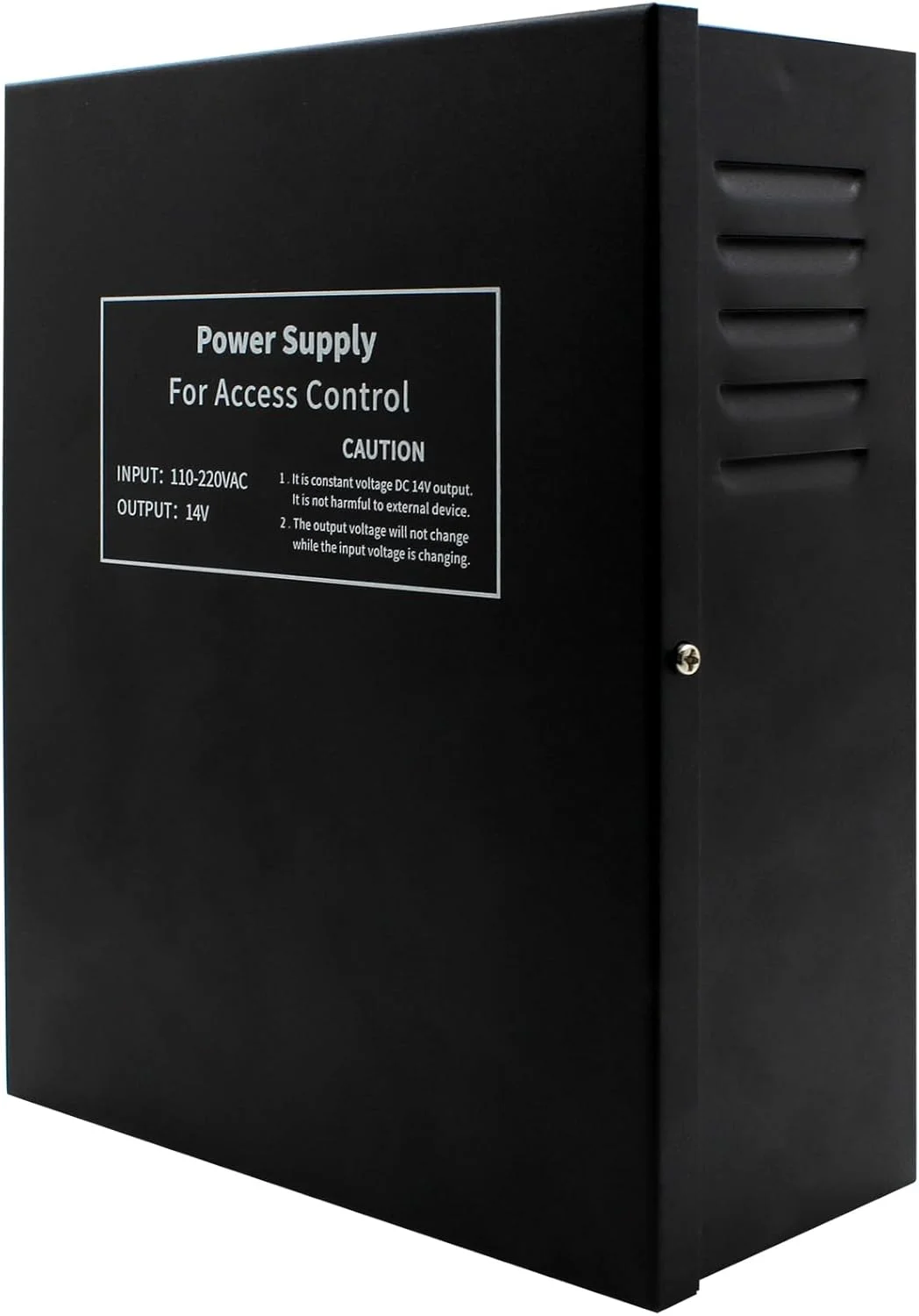 منبع تغذیه کنترل AC ۱۱۰-۲۴۰ ولت به DC ۱۲ ولت ۵ آمپر با ولتاژ جهانی، جعبه فلزی، کابینت تنظیم شده، واحد منبع تغذیه UPS با اتصال باتری پشتیبان برای سیستم ورود و دسترسی درب (۱۲ ولت / ۵ آمپر)