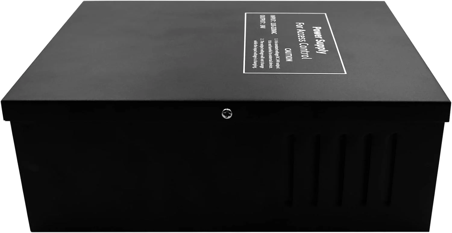 منبع تغذیه کنترل AC ۱۱۰-۲۴۰ ولت به DC ۱۲ ولت ۵ آمپر با ولتاژ جهانی، جعبه فلزی، کابینت تنظیم شده، واحد منبع تغذیه UPS با اتصال باتری پشتیبان برای سیستم ورود و دسترسی درب (۱۲ ولت / ۵ آمپر) منبع تغذیه کنترل AC ۱۱۰-۲۴۰ ولت به DC ۱۲ ولت ۵ آمپر با ولتاژ جهانی، جعبه فلزی، کابینت تنظیم شده، واحد منبع تغذیه UPS با اتصال باتری پشتیبان برای سیستم ورود و دسترسی درب (۱۲ ولت / ۵ آمپر)