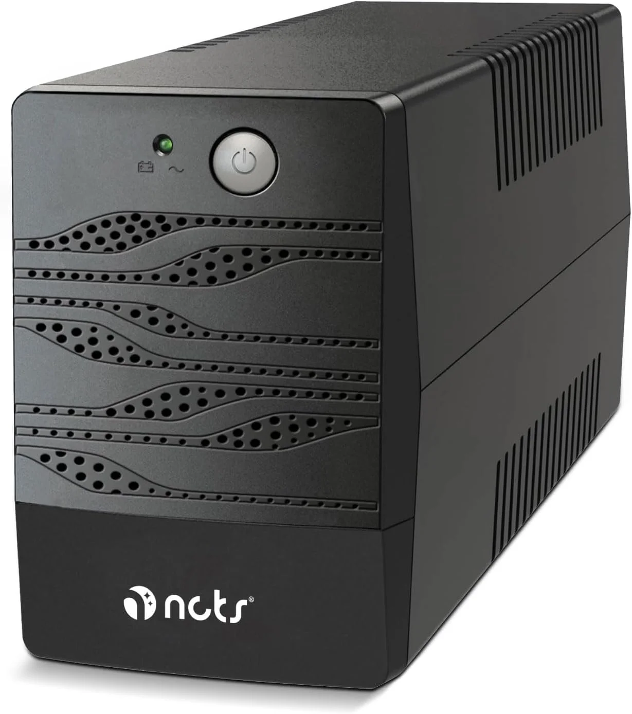 یو پی اس هوشمند تعاملی NCTS NU7110، ۱۰۰۰VA، ۶۰۰W، پشتیبان باتری ۱۲V 7Ah با خروجی موج سینوسی خالص، AVR، محافظت از برق برای رایانه ها، روترها، دستگاه های خانگی و اداری، GTIN:6295151550243