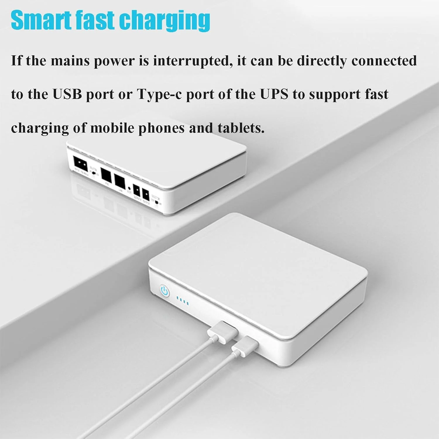 منبع تغذیه مینی DC UPS اوسماری 5 ولت 9 ولت 12 ولت برای روتر، مودم نوری، POE با عمر باتری طولانی، 10400mAh