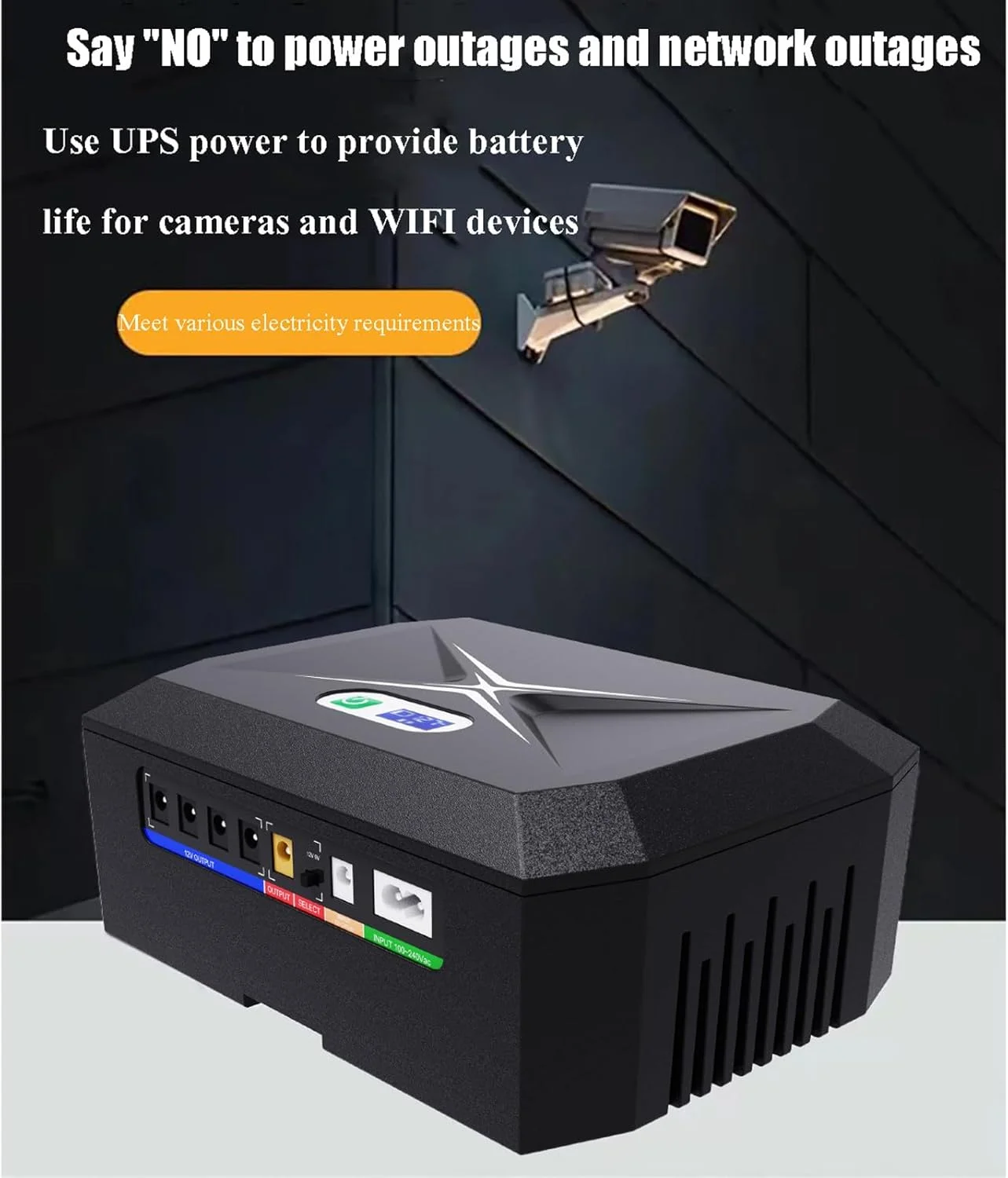 منبع تغذیه پشتیبان کوچک بدون وقفه DC UPS دوربین با ظرفیت بالا، 20800mAh، مناسب برای مودم نوری روتر و مانیتورینگ