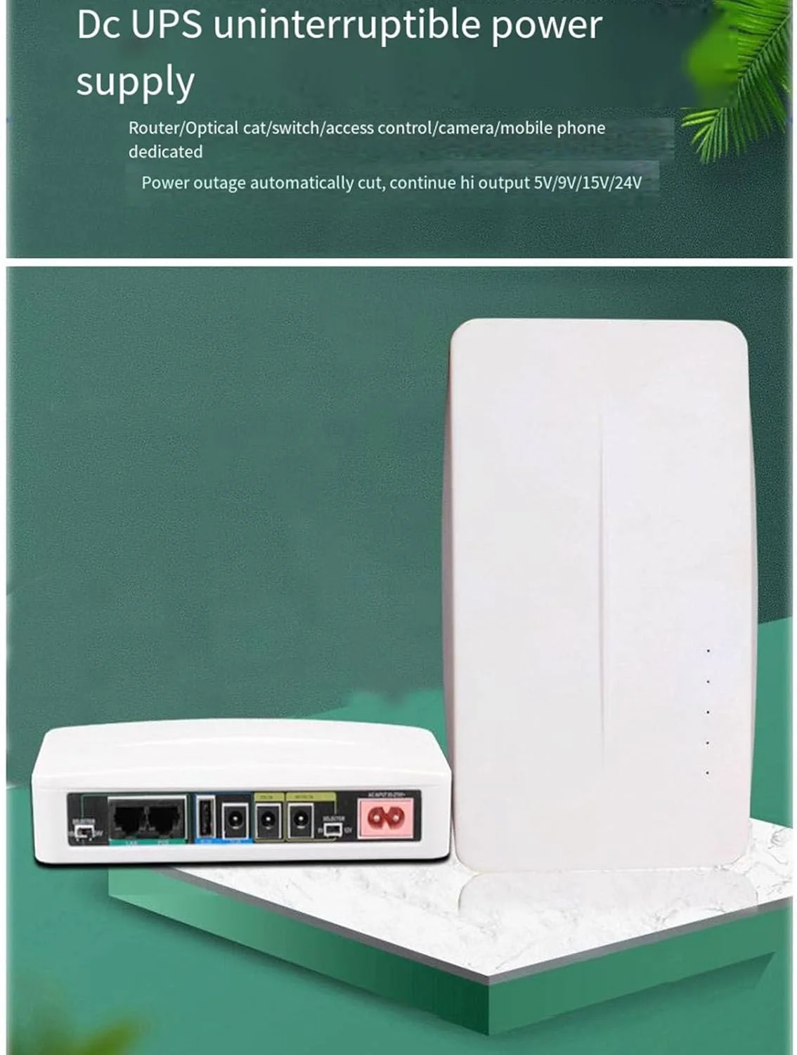 منبع تغذیه بدون وقفه OSMARI POE DC UPS، منبع تغذیه پشتیبان 5V9V12V24V، مینی UPS روتر، نظارت بر Cat نوری، سفید