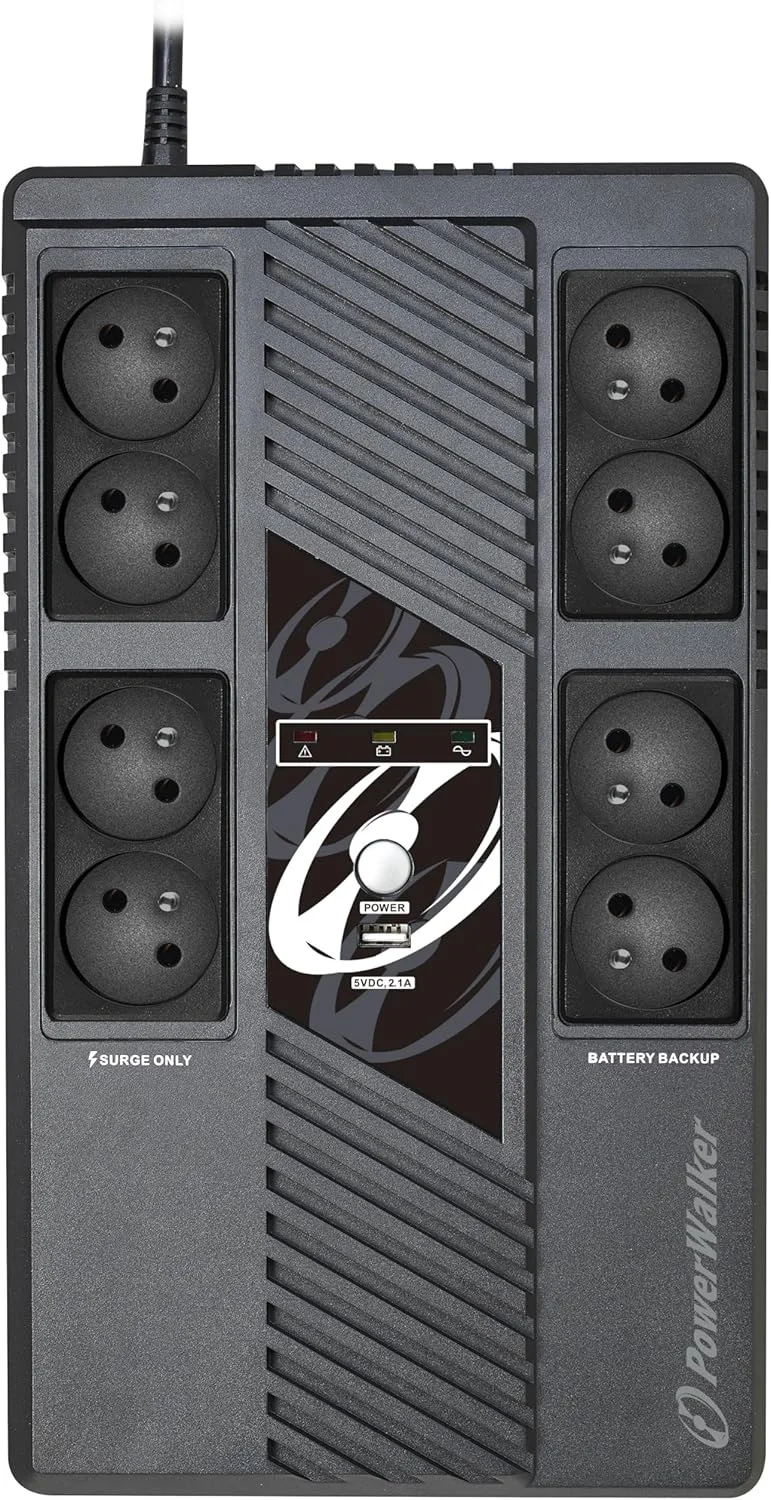 منبع تغذیه بدون وقفه پاور واکر VI 1000 MS FR با توان 1000VA/600W