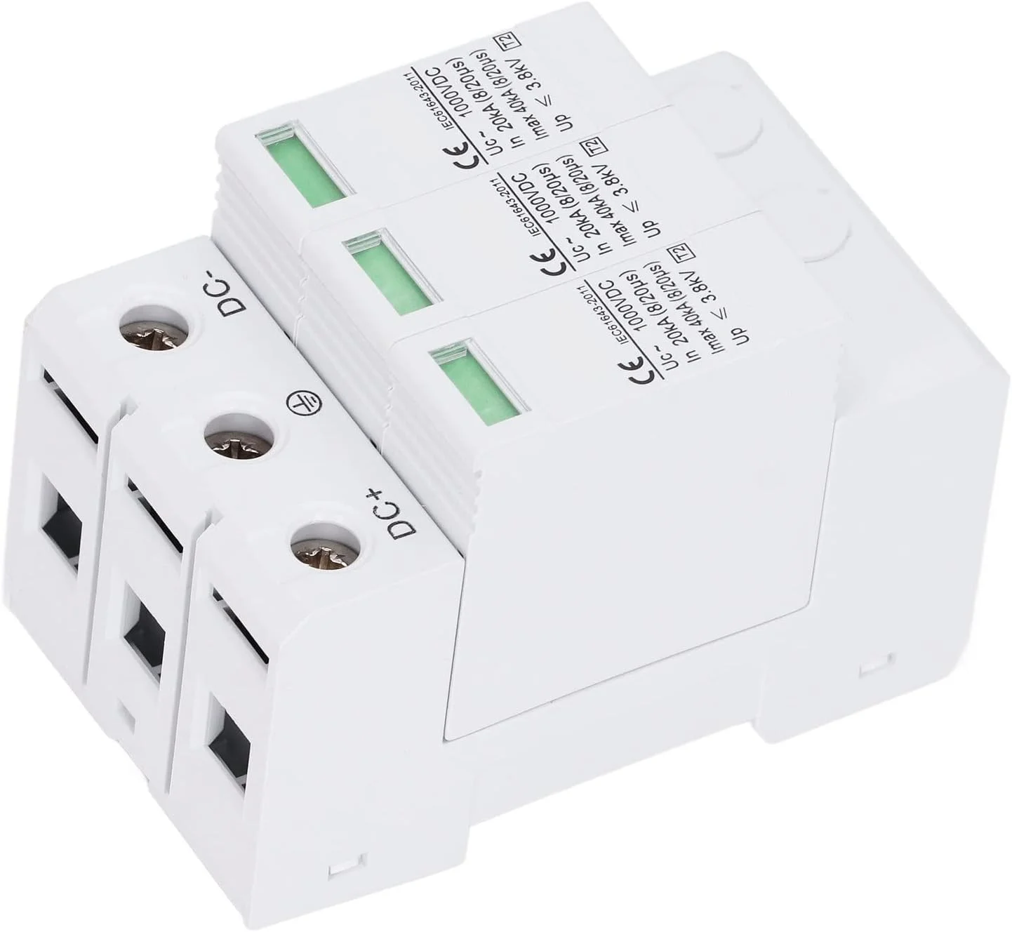 دستگاه حفاظت از ولتاژ DC 1000V 40KA برای سیستم‌های فتوولتائیک با حفاظت از اضافه بار و اتصال کوتاه