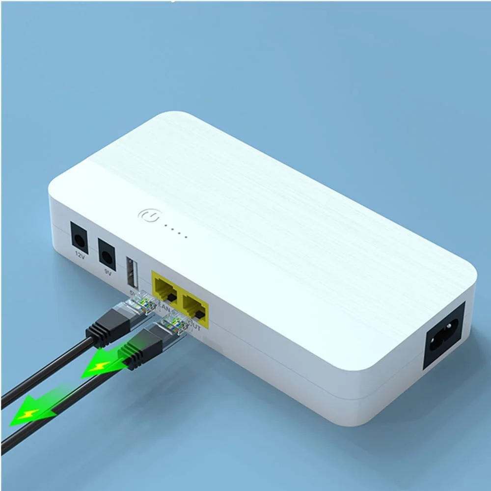 منبع تغذیه بدون وقفه کوچک POE با ظرفیت 8000mAh، خروجی POE 24V، تلفن ثابت، روتر DC12V9V5V، پشتیبان باتری WiFi خانگی برای روترها، مودم ها و دوربین های امنیتی