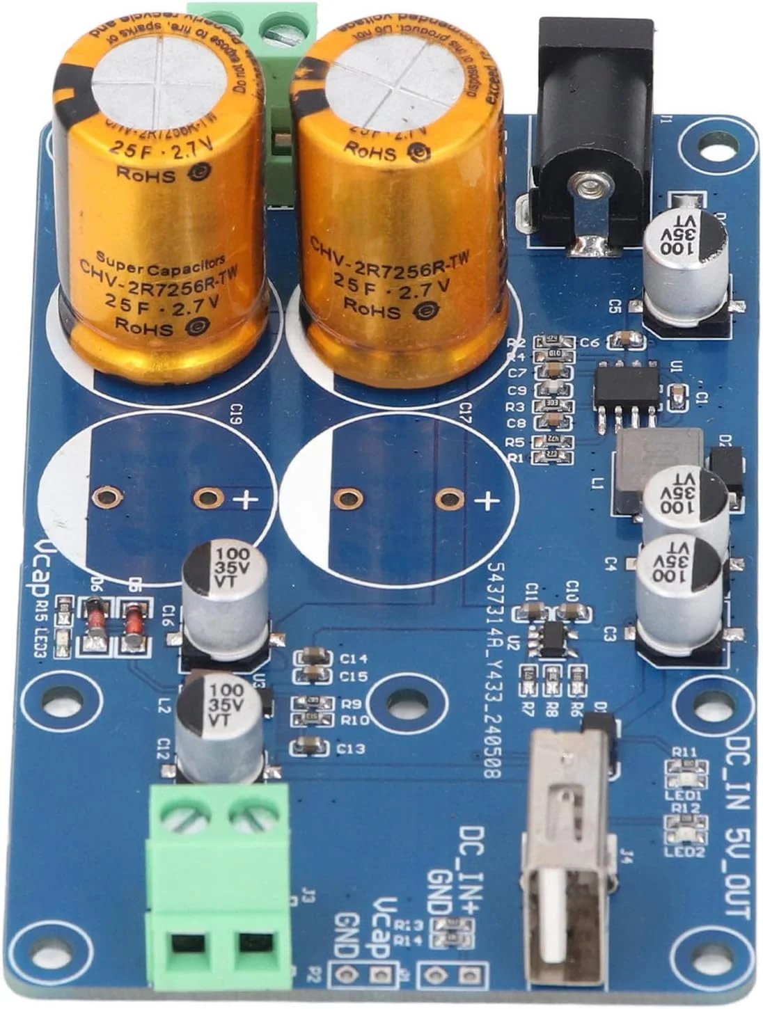 منبع تغذیه بدون وقفه سوپر خازنی پشتیبان 10-60 ثانیه ای جمع و جور برای RPI (2S)