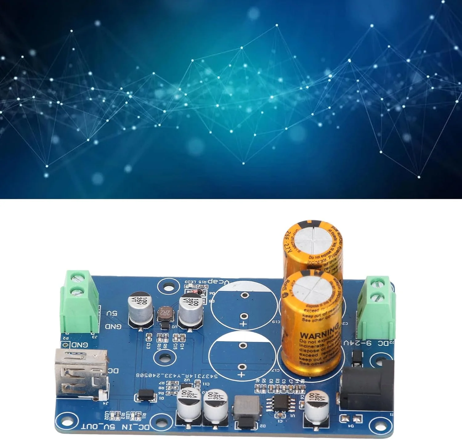 منبع تغذیه بدون وقفه سوپر خازنی پشتیبان 10-60 ثانیه ای جمع و جور برای RPI (2S)