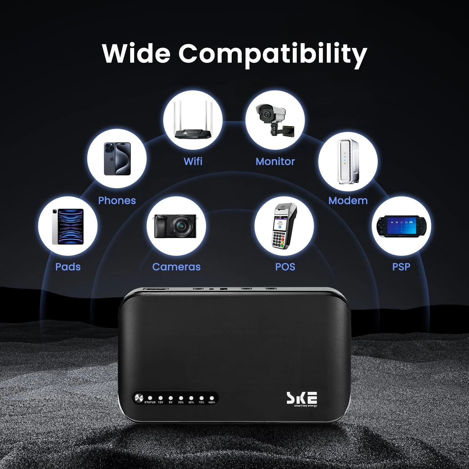 منبع تغذیه بدون وقفه DC با ظرفیت 20000 میلی آمپر ساعت