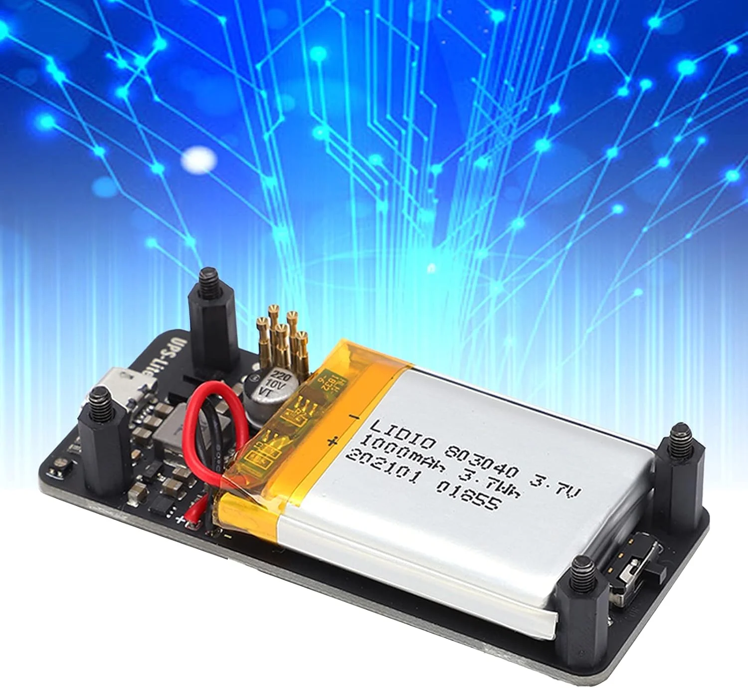 برد منبع تغذیه UPS، برد برق برای برد رزبری پای UPS HAT، برد مدار چاپی منبع تغذیه لایت باتری برای منبع تغذیه UPS