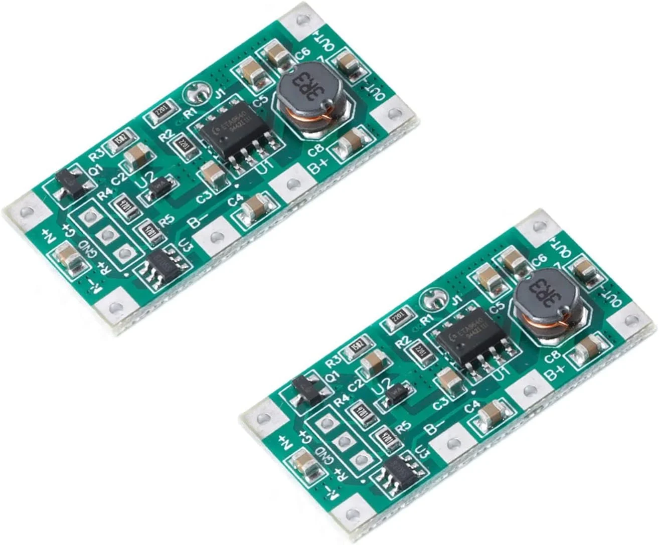 2 عدد ماژول منبع تغذیه بدون وقفه DC 5V 1A UPS محافظ باتری لیتیومی 18650