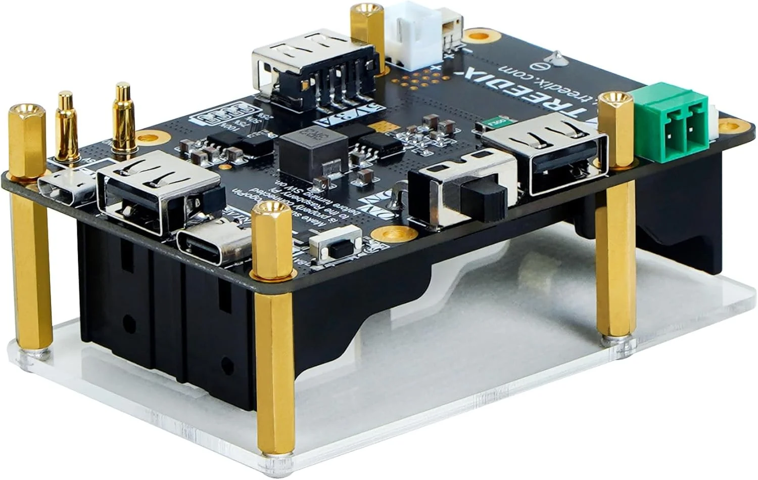 منبع تغذیه بدون وقفه 5 ولت برای رزبری پای، شارژ و خروجی همزمان، تامین برق از طریق پین های Pogo، مدار تقویت کننده پرقدرت سازگار با رزبری پای زیرو/2B/3B/3B+/4B