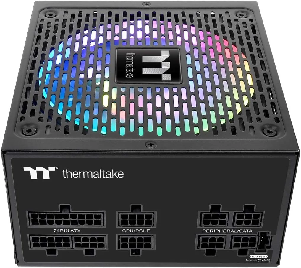 منبع تغذیه کامپیوتر ترمالتیک مدل Toughpower Grand RGB Gold Series GF1 ARGB 750W، کاملا ماژولار، رنگ مشکی