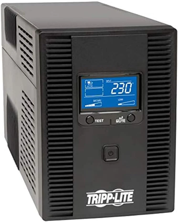 منبع تغذیه بدون وقفه (UPS) هوشمند Tripp Lite با صفحه نمایش LCD، مدل 1500VA Tower Line-Interactive، ولتاژ 230 ولت