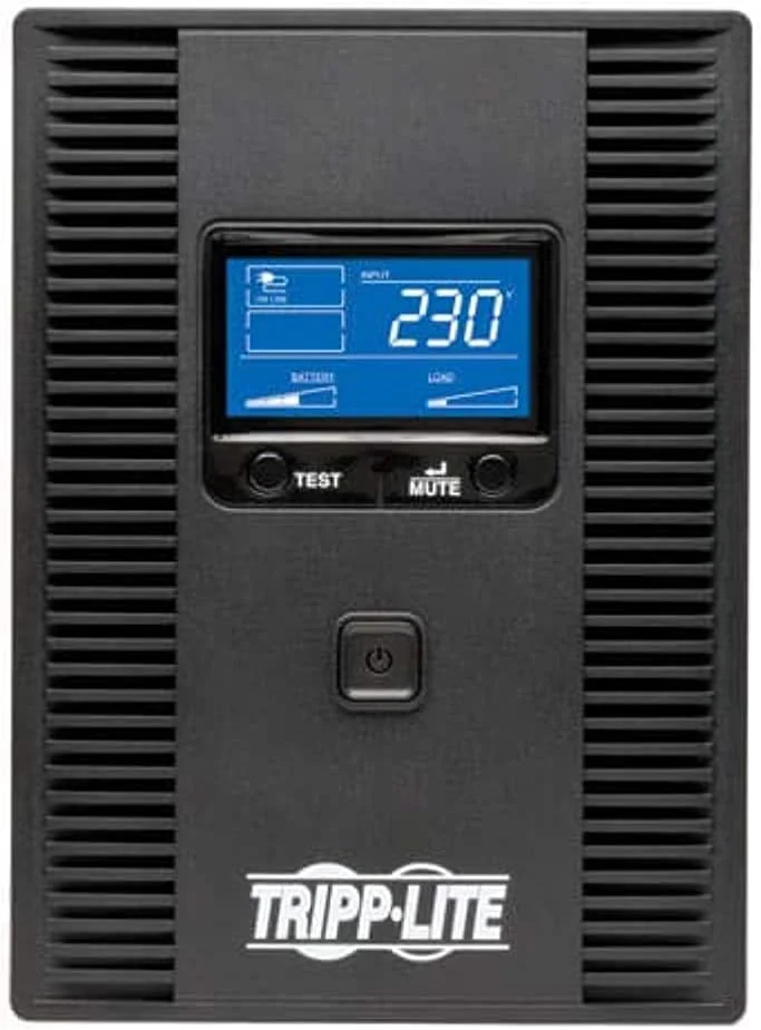 منبع تغذیه بدون وقفه (UPS) هوشمند Tripp Lite با صفحه نمایش LCD، مدل 1500VA Tower Line-Interactive، ولتاژ 230 ولت