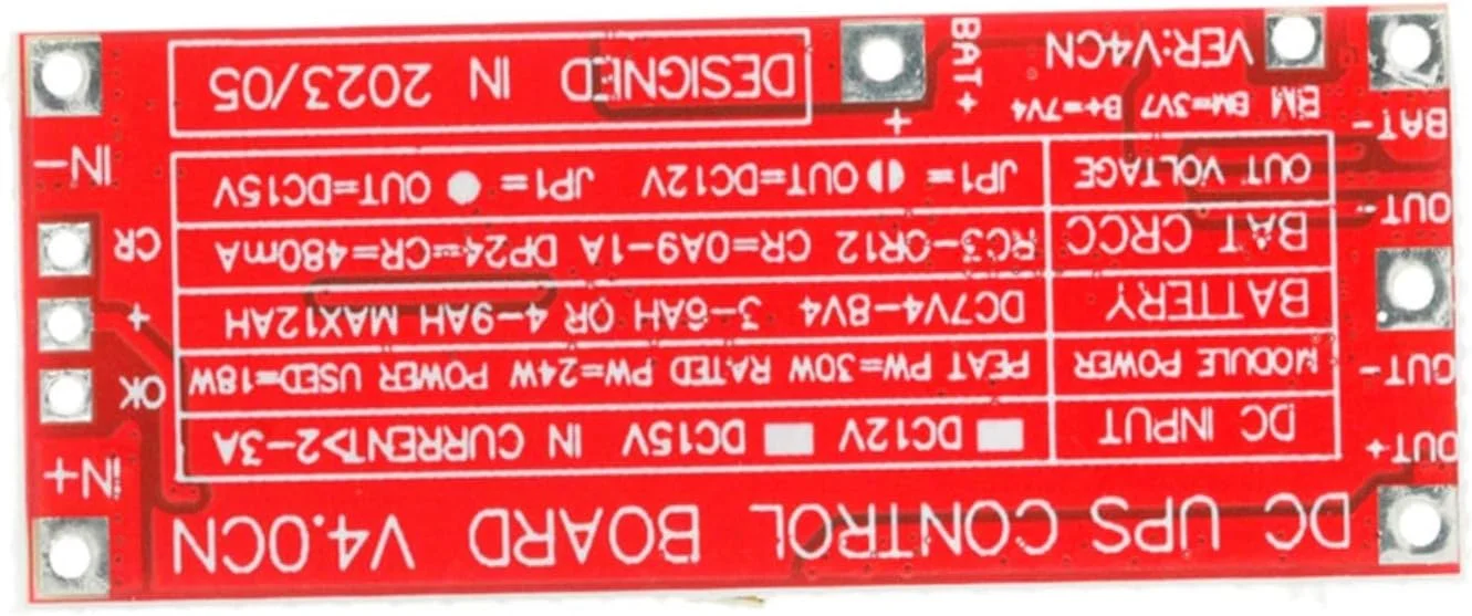 ماژول منبع تغذیه بدون وقفه 24 واتی، مادربردهای منبع تغذیه بدون وقفه 12V/15V جریان 1 آمپر جریان ثابت/ولتاژ کنترل صنعتی UPS