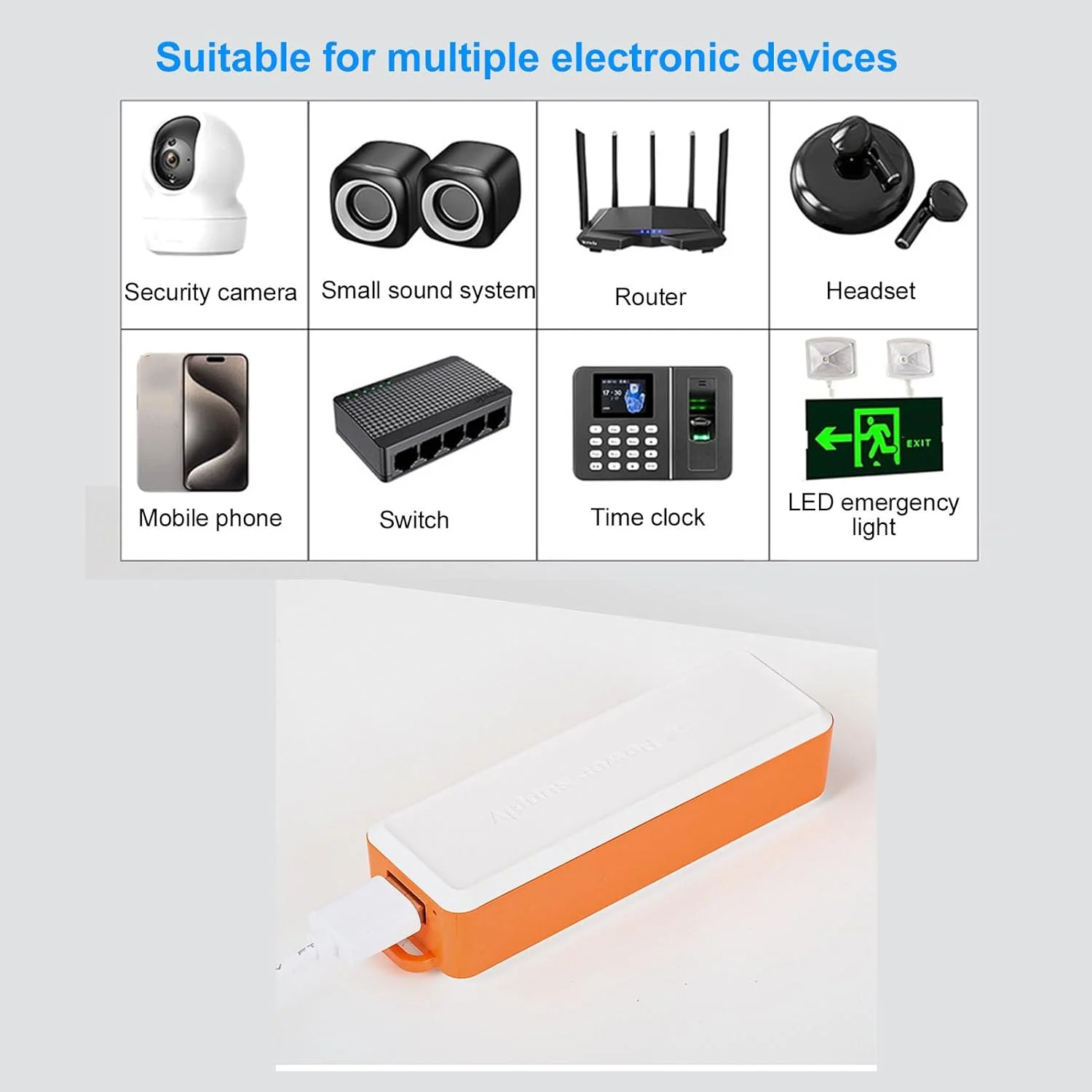 منبع تغذیه پشتیبان باتری مینی UPS Wisoqu، خروجی USB 5V1.2A ورودی DC5V 2A USB، برای دوربین مداربسته روتر وای فای تلفن دوربین منبع تغذیه پشتیبان باتری مینی UPS Wisoqu، خروجی USB 5V1.2A ورودی DC5V 2A USB، برای دوربین مداربسته روتر وای فای تلفن دوربین