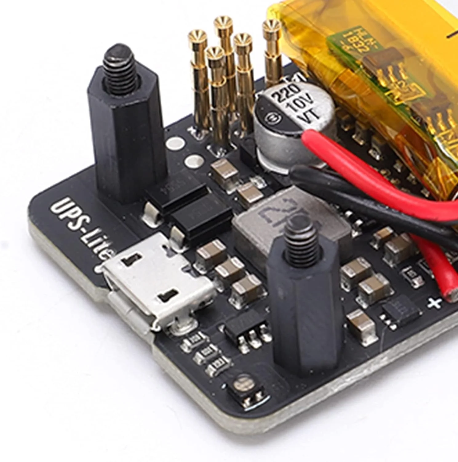 برد تغذیه UPS برای رزبری پای - برد تغذیه UPS لایت، بسته باتری و شارژر جانبی برای رزبری پای زیرو