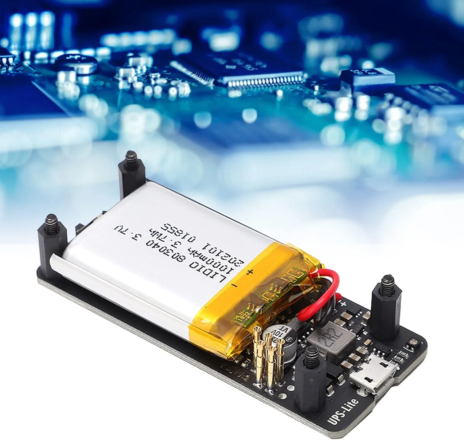 برد تغذیه UPS برای رزبری پای - برد تغذیه UPS لایت، بسته باتری و شارژر جانبی برای رزبری پای زیرو