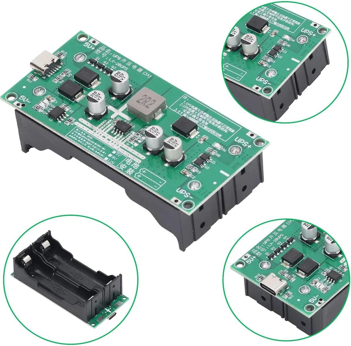 دو عدد ماژول شارژ تقویتی باتری لیتیومی 18650، منبع تغذیه بدون وقفه UPS، توان بالا 15 وات 3 آمپر 12 ولت، شارژ و دشارژ با کابل دو هسته ای DC مادگی دو عدد ماژول شارژ تقویتی باتری لیتیومی 18650، منبع تغذیه بدون وقفه UPS، توان بالا 15 وات 3 آمپر 12 ولت، شارژ و دشارژ با کابل دو هسته ای DC مادگی