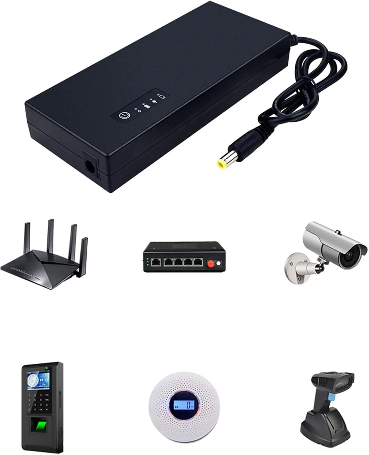 منبع تغذیه اضطراری 8000mAh USB 12V 3A 38.48WH 5.5x2.1mm UPS با باتری پشتیبان برای روتر وای فای و دوربین منبع تغذیه اضطراری 8000mAh USB 12V 3A 38.48WH 5.5x2.1mm UPS با باتری پشتیبان برای روتر وای فای و دوربین