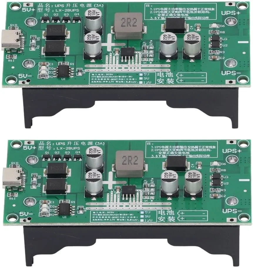 ماژول شارژ باتری تقویت کننده UPS با توان بالا 15 وات 3 آمپر Chiffonade، مناسب برای باتری لیتیومی، دارای خروجی 5 ولت/12 ولت (5 ولت - 2 عدد)