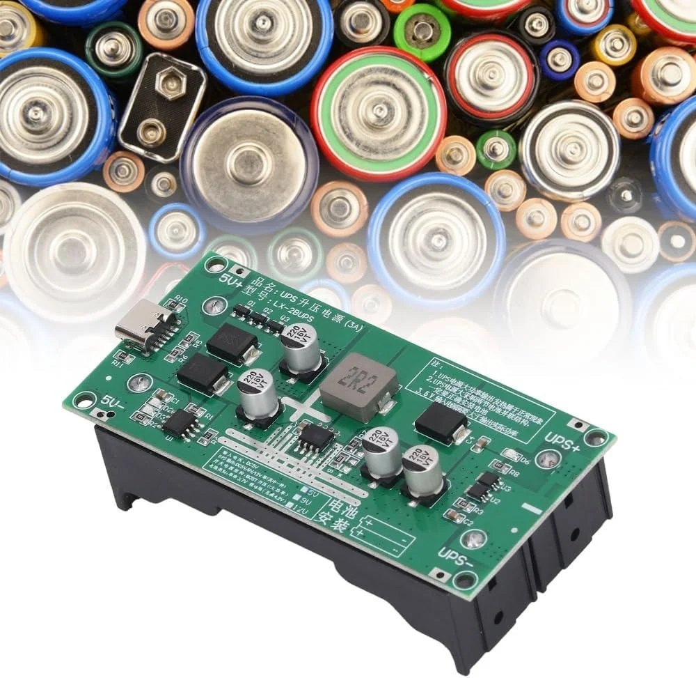 ماژول شارژ باتری تقویت کننده UPS با توان بالا 15 وات 3 آمپر Chiffonade، مناسب برای باتری لیتیومی، دارای خروجی 5 ولت/12 ولت (5 ولت - 2 عدد)