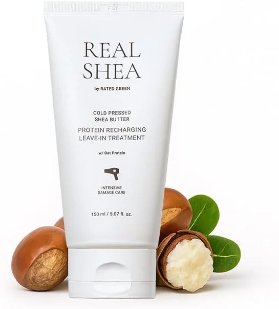 درمان بدون آبکشی پروتئین و شی باتر ریتد گرین، 150 میلی لیتر - ماسک موی ارگانیک شی باتر برای موهای خشک، وز و آسیب دیده