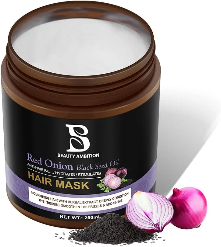 ماسک مو احیا کننده با پیاز قرمز و روغن دانه سیاه برای تغذیه عمیق، نرم کنندگی، موهای قوی و سالم - 250 میلی لیتر