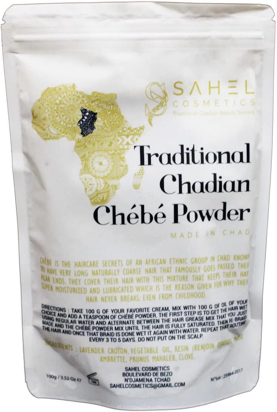 پودر چبه اصل Roselle Naturals از منطقه Miss Sahel چاد، آفریقا. فرمول رشد مو، ماسک فوق العاده مرطوب کننده مو. پودر موی آفریقایی 100% اصل (100 گرم)