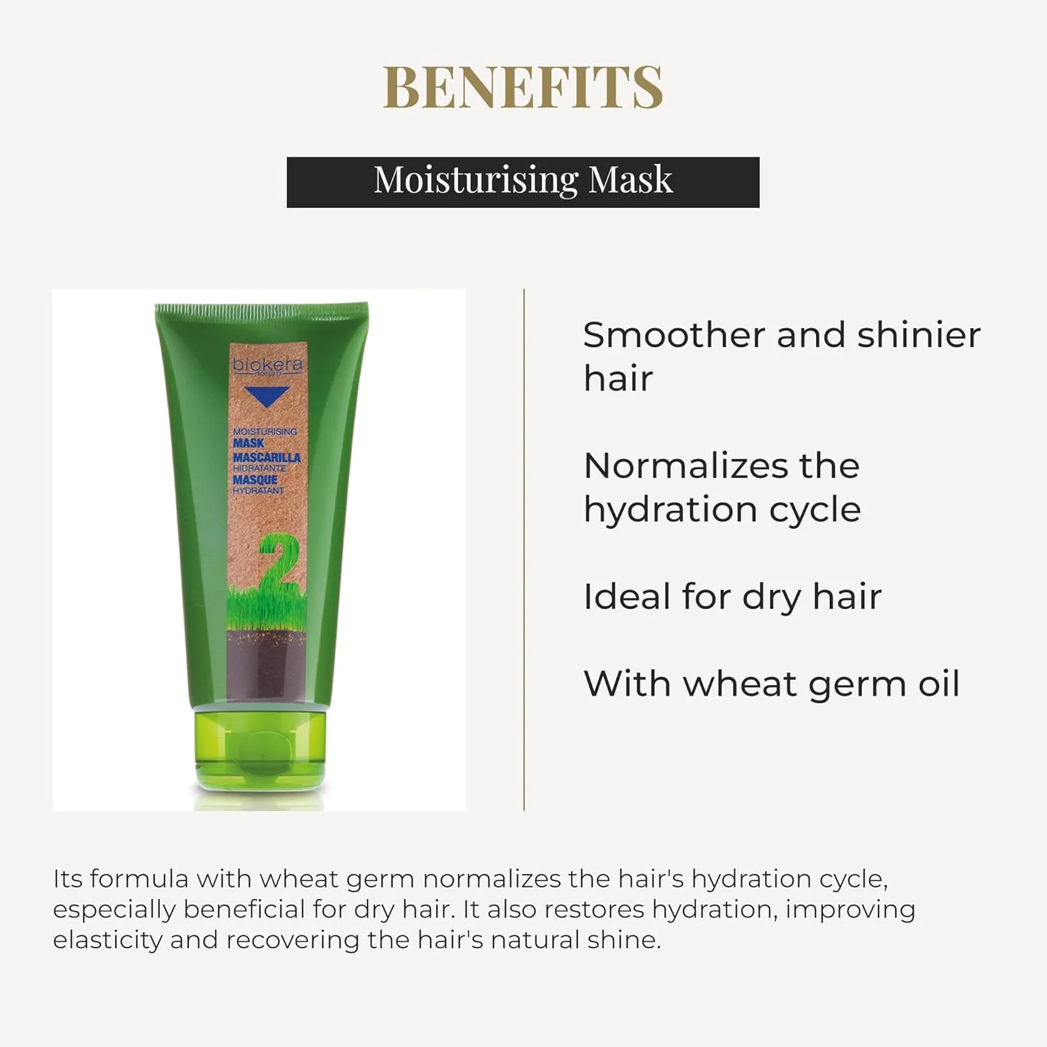 ماسک مرطوب کننده مو سالرم Biokera Natura، حجم 200 میلی لیتر ماسک مرطوب کننده مو سالرم Biokera Natura، حجم 200 میلی لیتر