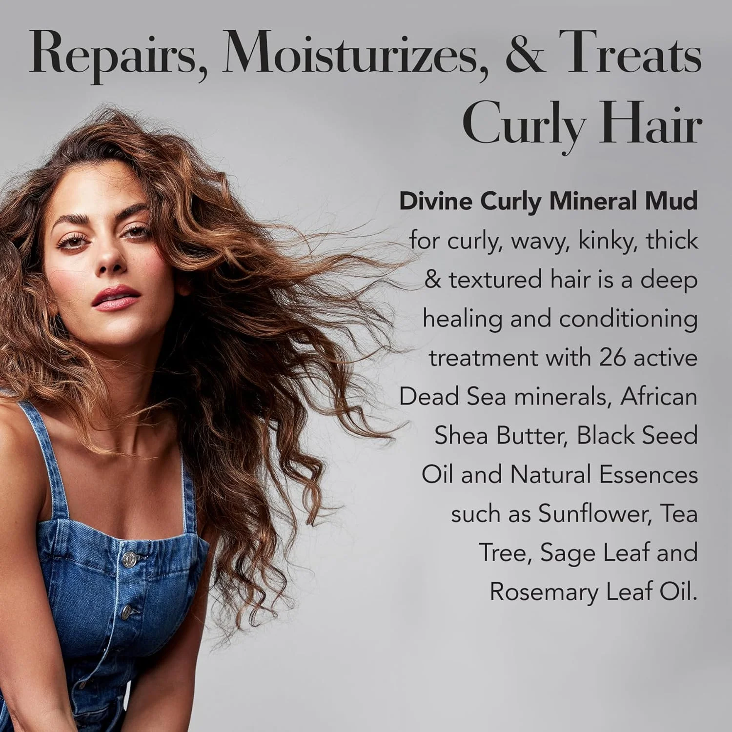 ماسک موی گِل معدنی سافیرا برای موهای فر و موج دار، مرطوب کننده و نرم کننده عمیق مو برای درخشش و حالت دهی، محصول طبیعی و وگان، 85 گرم، سایز مسافرتی