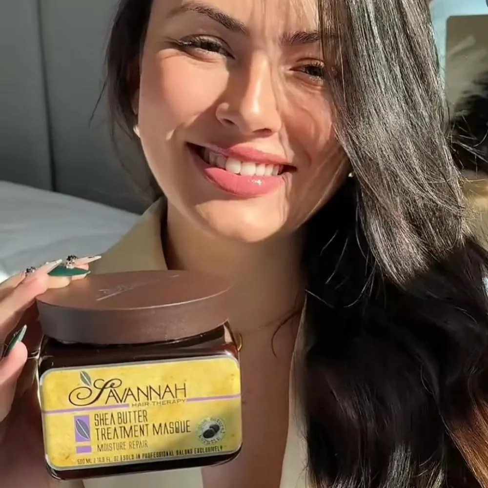 ماسک درمانی مو سوانا - حاوی شی باتر، پروتئین ابریشم و کتان و ویتامین B6 - مناسب برای موهای خشک و آسیب دیده. فاقد سدیم کلراید و سولفات. 500 میل
