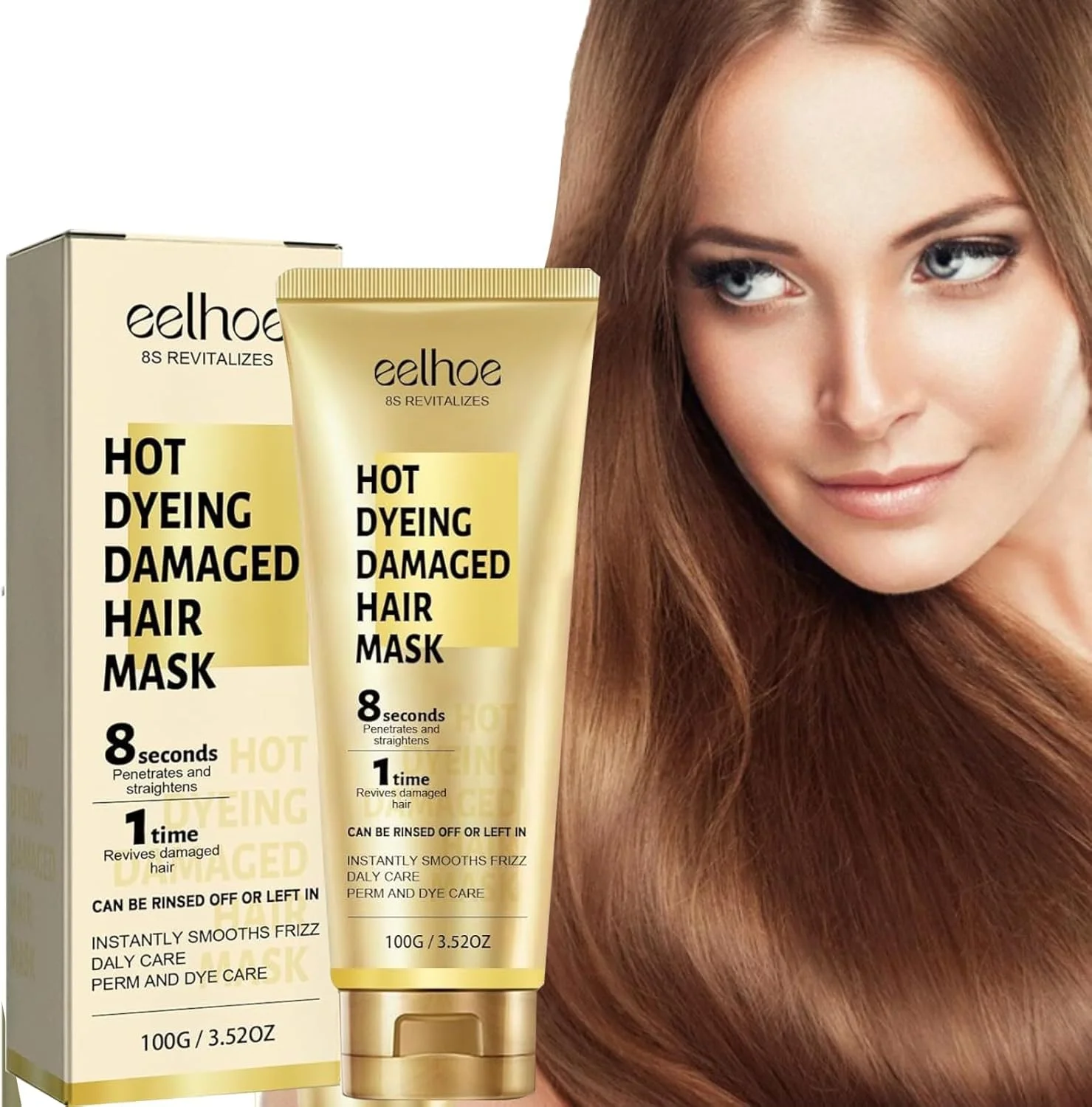 ماسک موی احیا کننده 8 ثانیه ای برای موهای رنگ شده و آسیب دیده، کرم موی درمان کراتین، ماسک ترمیم عمیق برای آسیب ریشه، نرم کننده آبرسان طبیعی برای موهای سالم و نرم ماسک موی احیا کننده 8 ثانیه ای برای موهای رنگ شده و آسیب دیده، کرم موی درمان کراتین، ماسک ترمیم عمیق برای آسیب ریشه، نرم کننده آبرسان طبیعی برای موهای سالم و نرم