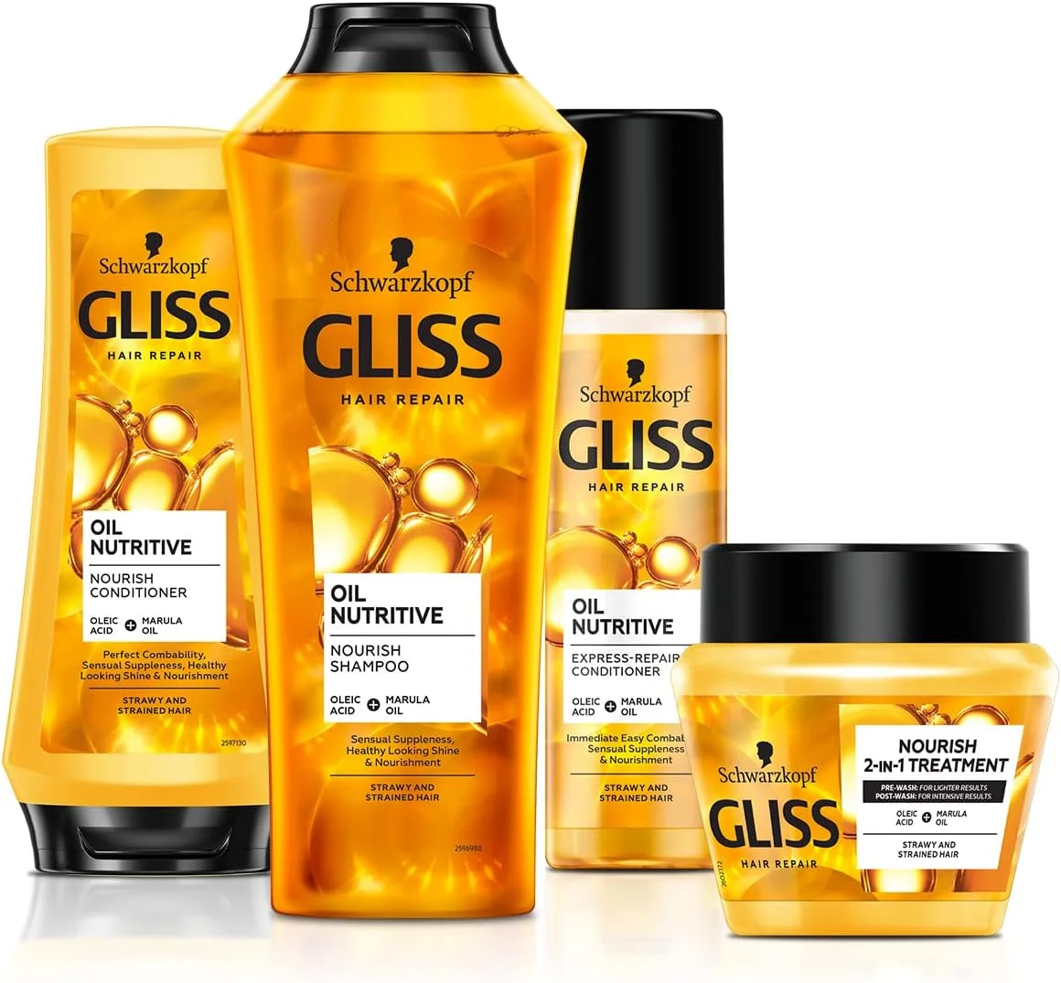 ماسک موی ترمیم کننده موهای آسیب دیده گلیس شوارتسکف حاوی کراتین سرم و روغن های مغذی با ارزش، درمان موخوره، 300 میلی لیتر