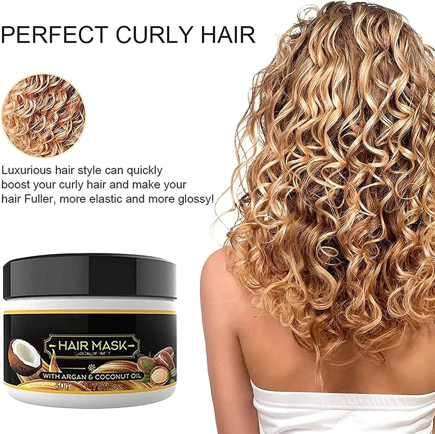 ماسک ترمیم کننده فوری مو حاوی کراتین و روغن های طبیعی، ترمیم کننده ریشه مو، تغذیه و درمان پوست سر، مناسب برای انواع مو (1 عدد)