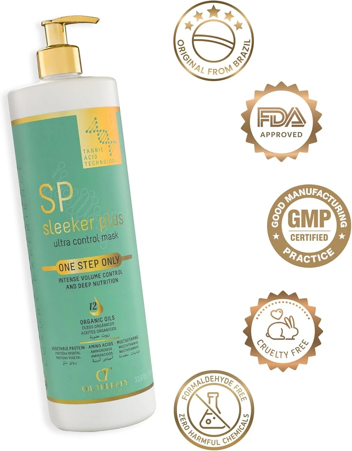 ماسک پروتئینه موی برزیلی Belas Sleeker Plus Ultra Control مناسب موهای معمولی - ۱۰۰۰ میلی لیتر