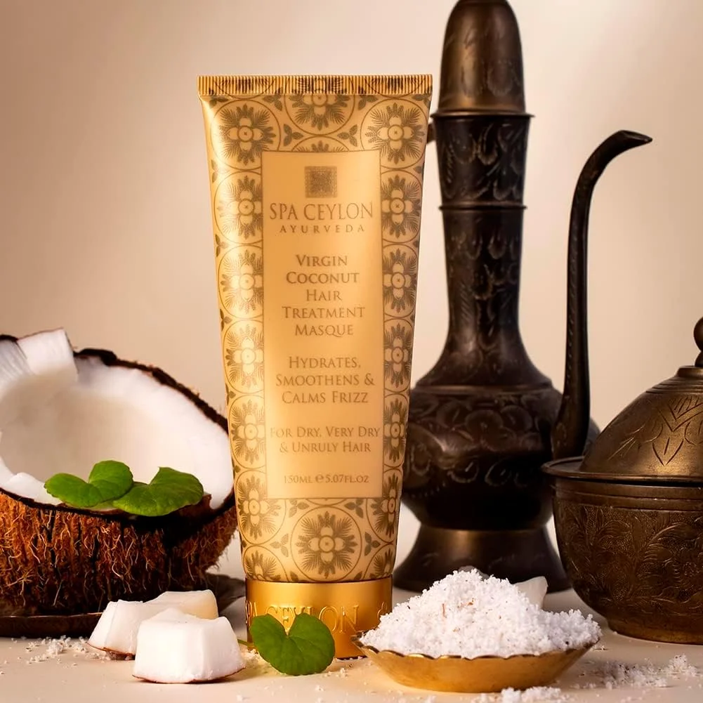 ماسک مو نارگیل بکر SPA CEYLON | نرم کننده عمیق | ترمیم کننده مو | 100% گیاهی | مناسب برای موهای خشک، خیلی خشک و وز