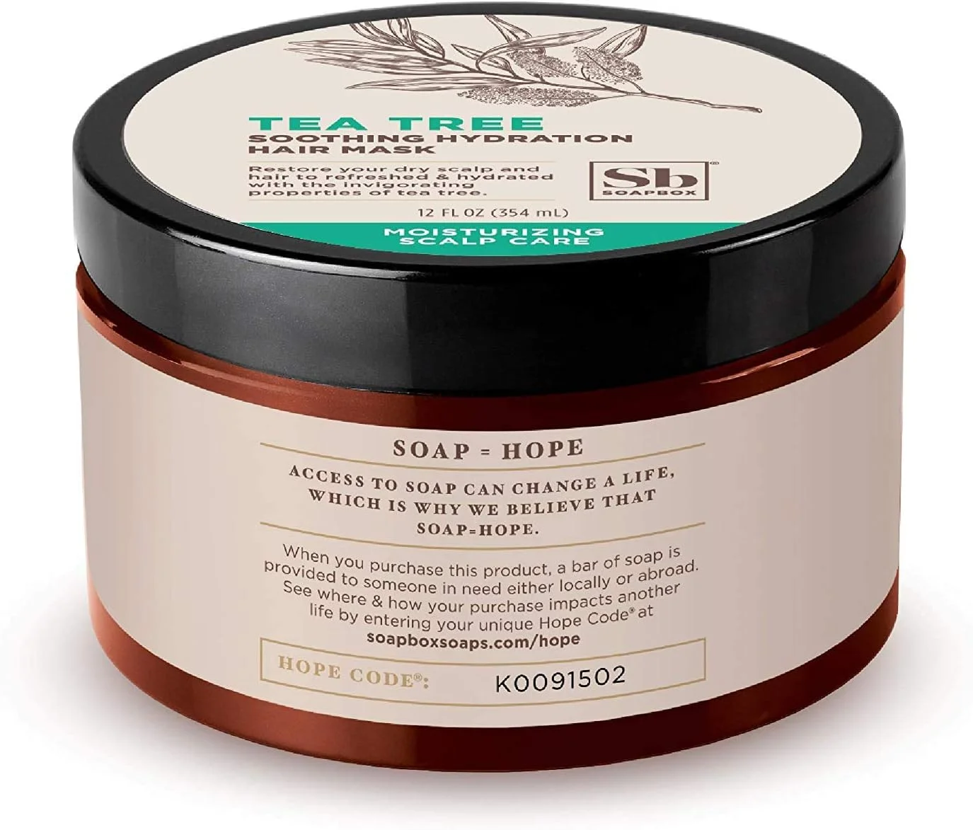 ماسک موی درخت چای Soapbox برای آبرسانی و تسکین مو