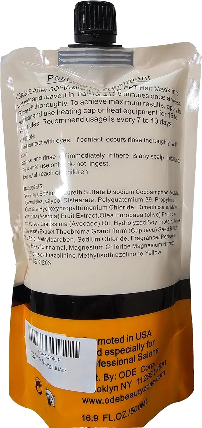 ماسک مو آبرسان حرفه ای سوفیا PPT مناسب برای موهای فر و آسیب دیده، 500 میلی لیتر