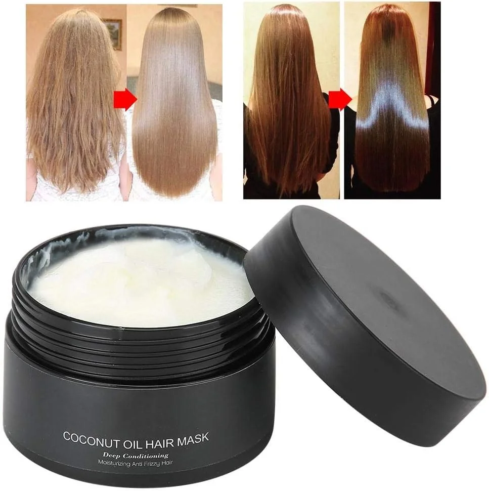 ماسک مو بدون نیاز به بخار، ماسک کرم مو تغذیه کننده مو روغن نارگیل برای درمان موهای خشک و آسیب دیده، ترمیم موهای خشک و آسیب دیده 50 میلی لیتر