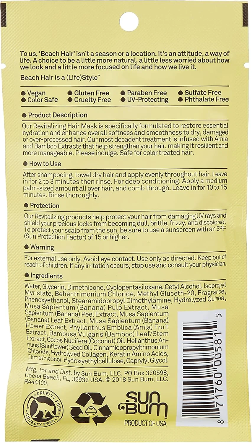 ماسک مو ترمیم کننده و آبرسان قوی سان بام، ۴۴ میلی لیتر