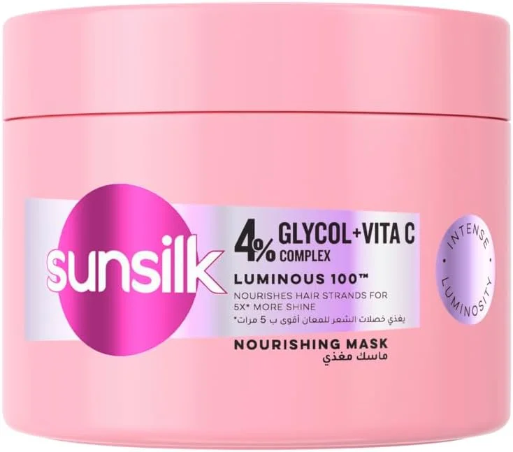 ماسک مغذی مو سانسیلک، درخشان کننده 100، تغذیه کننده تارهای مو برای 5 برابر* درخشش بیشتر، 220 میلی لیتر