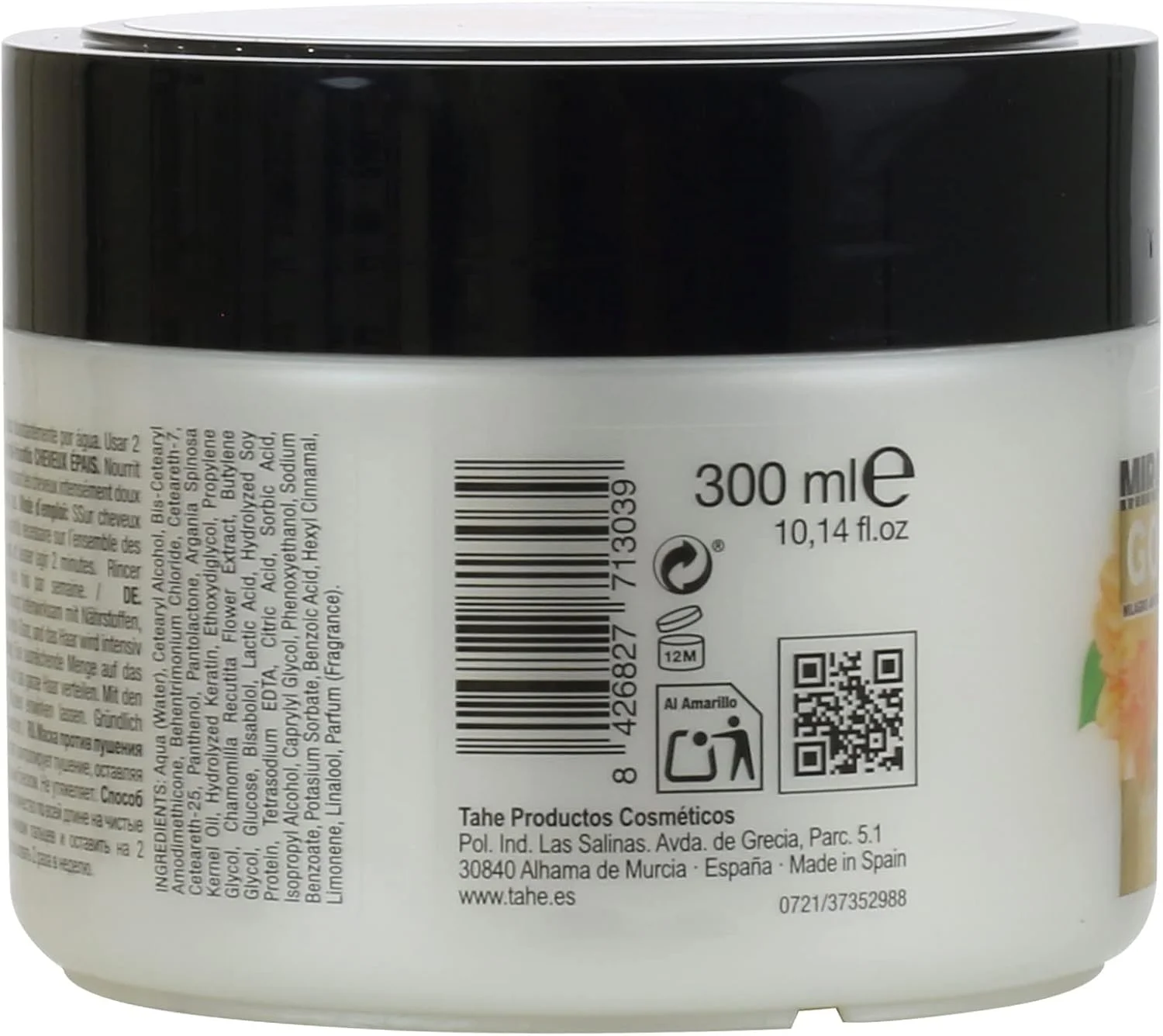 ماسک ضد وز موی معجزه طلایی Tahe برای موهای ضخیم حاوی کراتین، روغن آرگان و عصاره بابونه، 300 میلی لیتر ماسک ضد وز موی معجزه طلایی Tahe برای موهای ضخیم حاوی کراتین، روغن آرگان و عصاره بابونه، 300 میلی لیتر